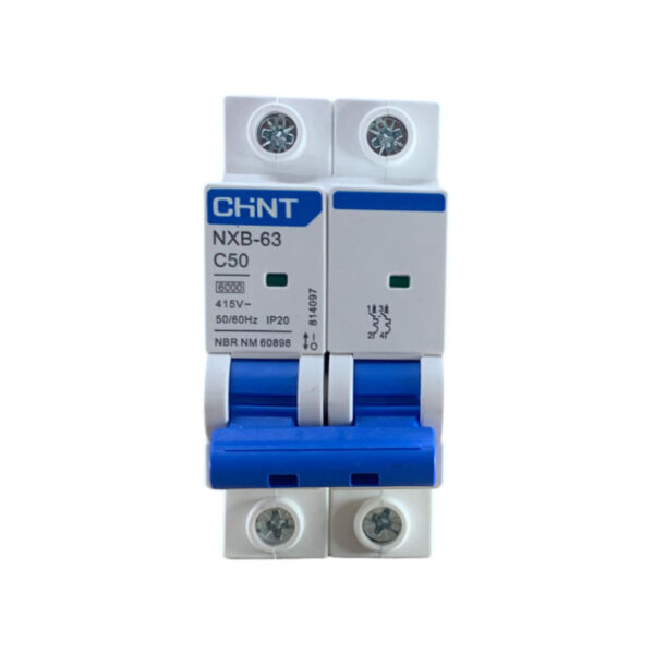 Mini Disjuntor Bipolar Chint- Mod: NXB-63 2P C50