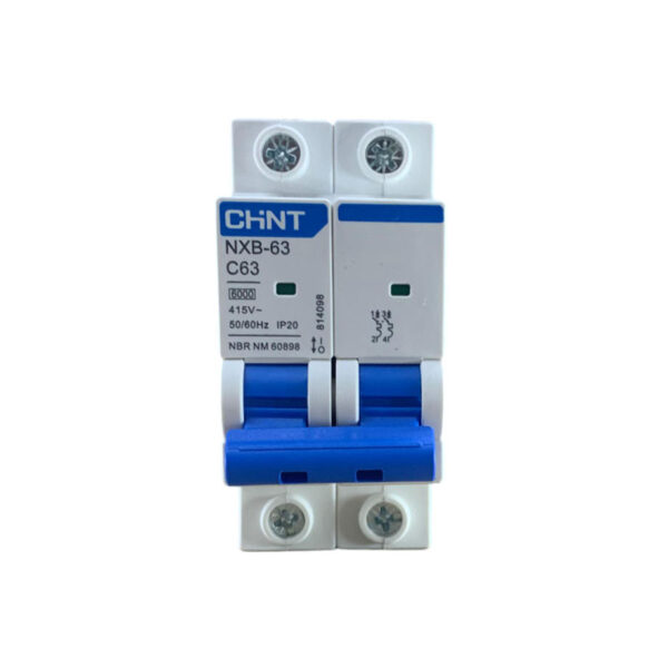 Mini Disjuntor Bipolar Chint- Mod: NXB-63 2P C63